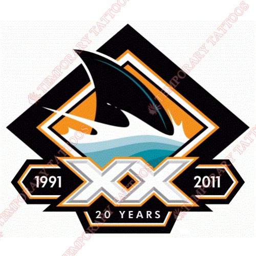 San Jose Sharks Customize Temporary Tattoos Stickers NO.314